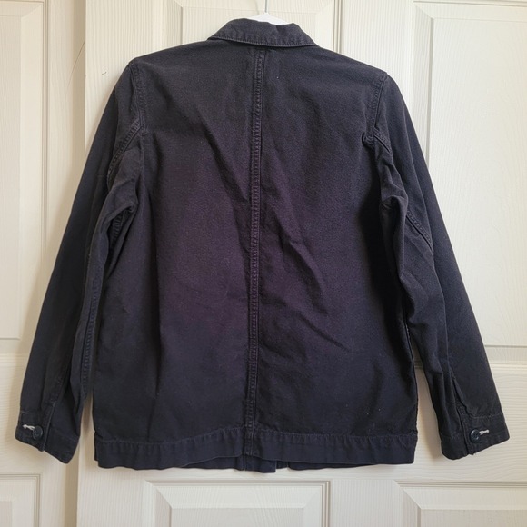 Everlane Black Cotton Canvas Chore Utility Jacket Shacket Size Medium - Picture 5 of 10